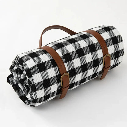 PICSTYLE – Coperta impermeabile da picnic a quadretti con tracolla pratica