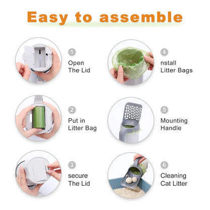 EASYSCOOP - Paletta igienica per lettiera del gatto con funzione anti-odore