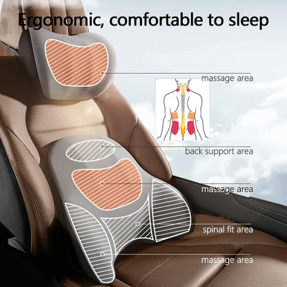 VIBRAREST – Cuscino di supporto cervicale e lombare elettrico per auto e ufficio