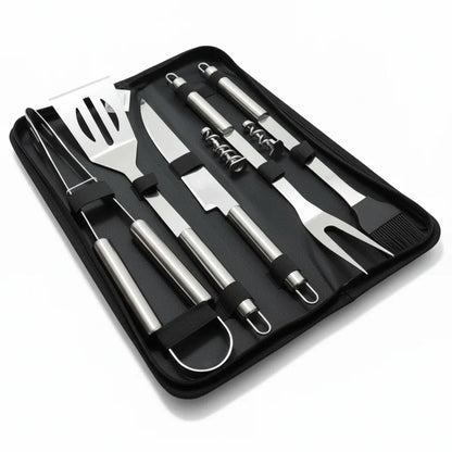 GrillMaster Pro – Set di utensili per barbecue in acciaio inossidabile per uso all'aperto