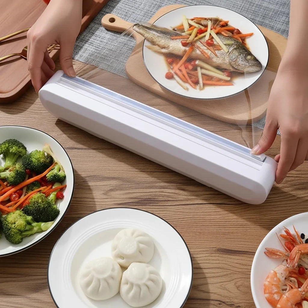 WRAPFLOW – Dispenser di pellicola riutilizzabile con sistema di taglio integrato