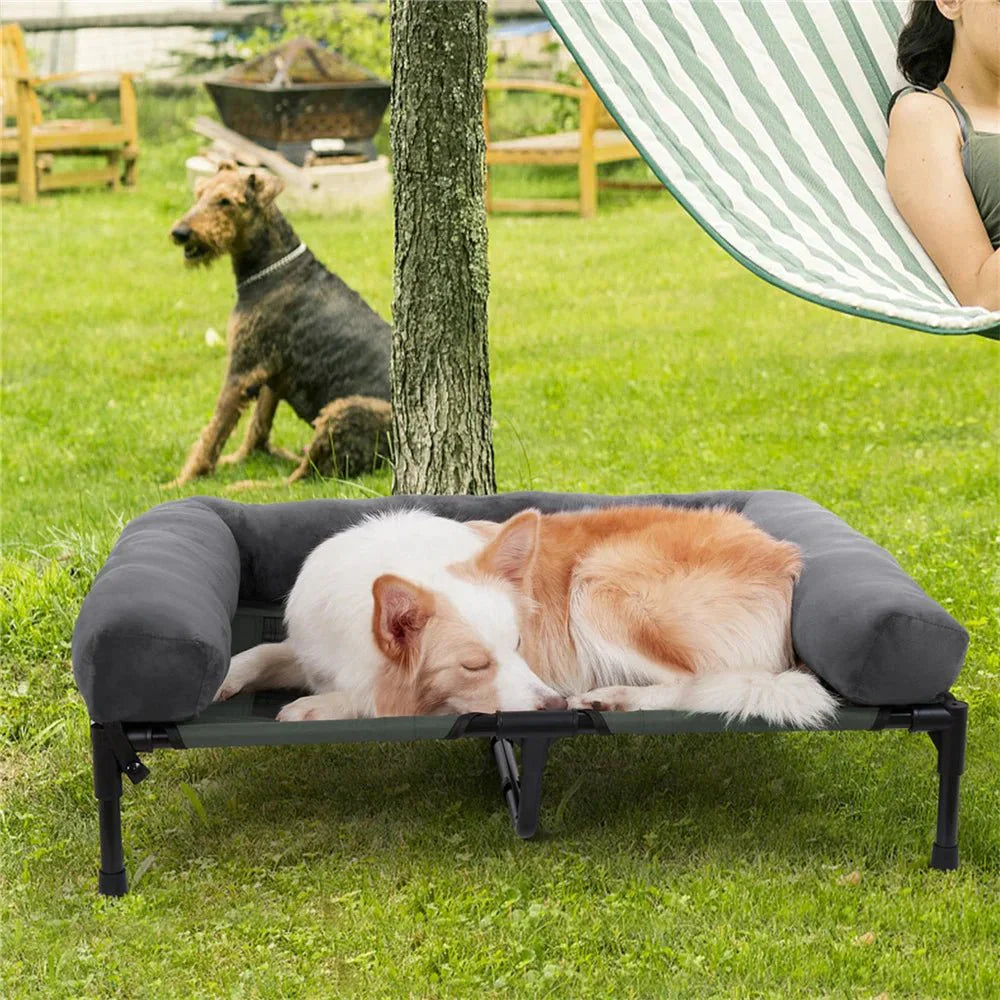 DOGHAVEN – Letto per cani elevato per giardino e all'aperto