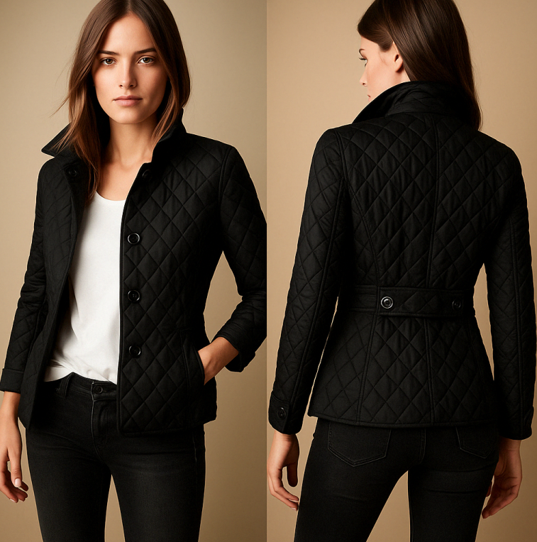 Elegante giacca autunnale in seta e cotone per donna - Evelyn