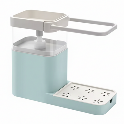 SCRUBFLOW – Spazzola per piatti con dosatore automatico di sapone e supporto