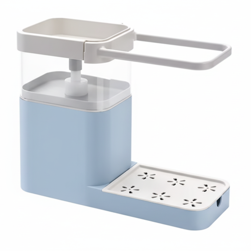 SCRUBFLOW – Spazzola per piatti con dosatore automatico di sapone e supporto
