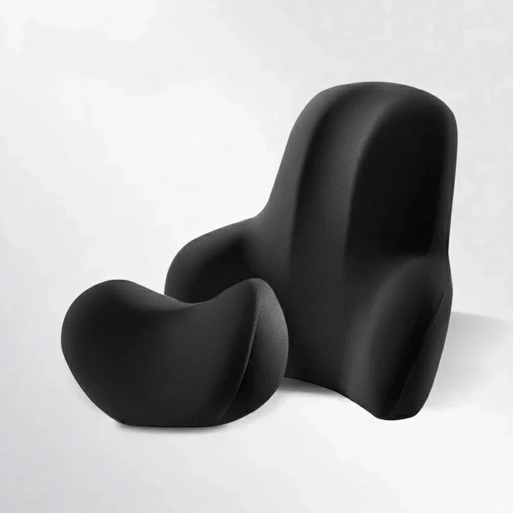 AUTOERGON – Supporto cervicale e lombare per auto in memory foam per un comfort di seduta ergonomico