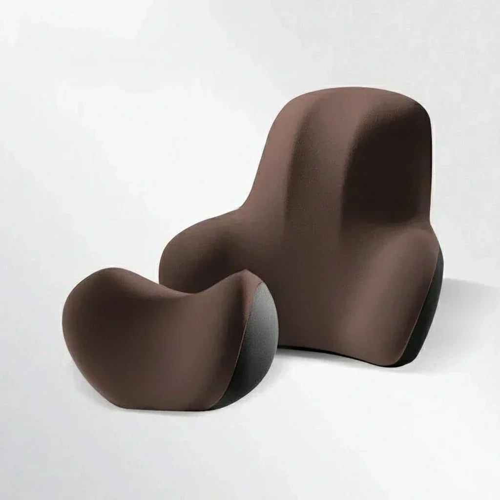 AUTOERGON – Supporto cervicale e lombare per auto in memory foam per un comfort di seduta ergonomico