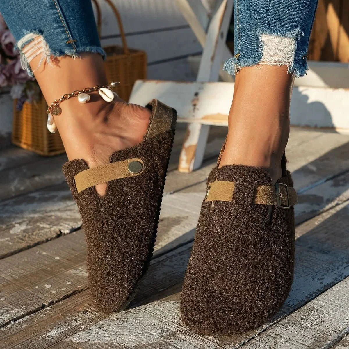 Contrortluxe - Scarpe di lusso in pelle di pecora con lana per il massimo comfort invernale