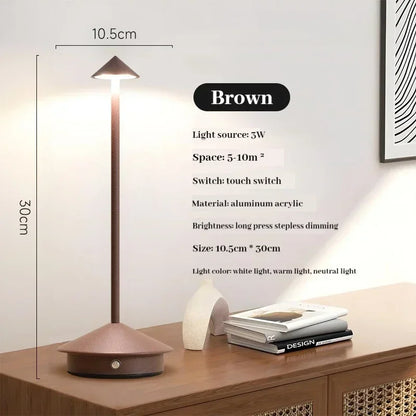 LuceSlim | Lampada da Tavolo LED Minimal con Ricarica USB