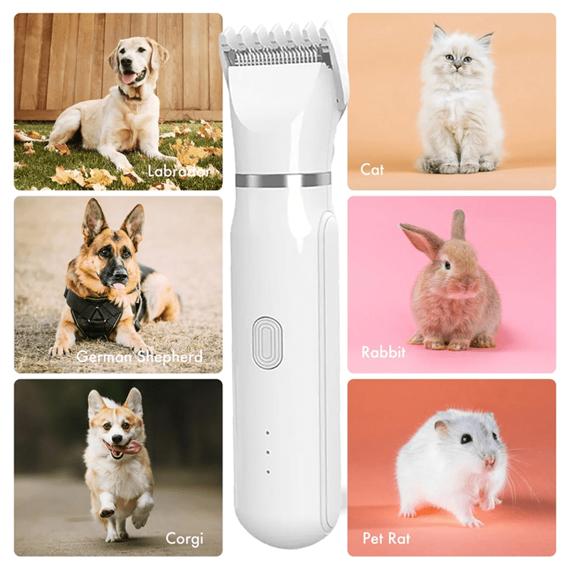 PetGroom Pro - Taglia-Pelo 4-in-1 per animali (cura del pelo e delle unghie in un unico dispositivo)