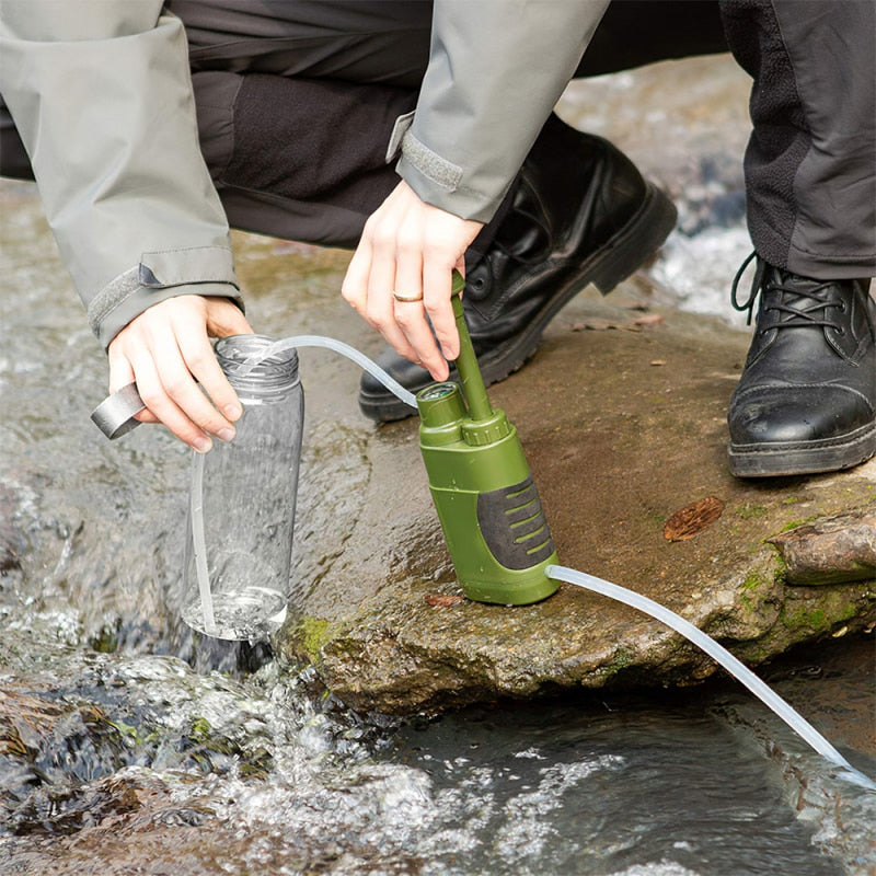 Filtro d'acqua portatile per campeggio | Purificatore per esterni e sopravvivenza