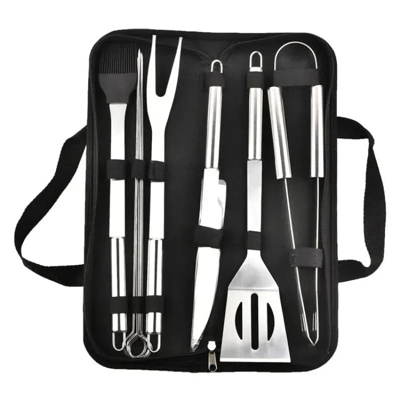 GrillMaster Pro – Set di utensili per barbecue in acciaio inossidabile per uso all'aperto
