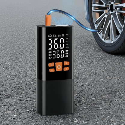 INFLATIQ – Compressore d'aria portatile da 180 PSI con batteria da 25000 mAh e display digitale della pressione