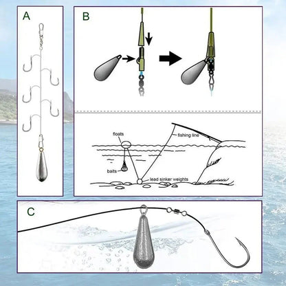 DROPSHOT – Set di piombi Drop Shot per pesca in acqua dolce e salata