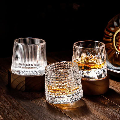 Set di bicchieri da whisky giapponesi Edo rotanti