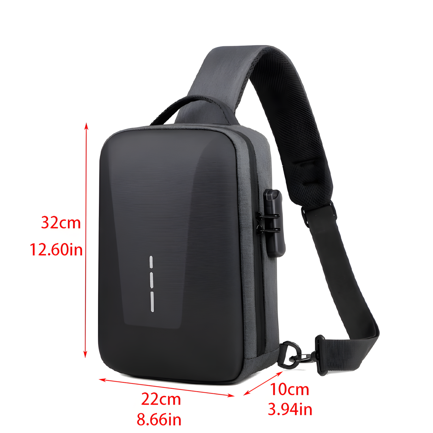 Marsupio SecureLink | Chiusura a Combinazione & Porta USB