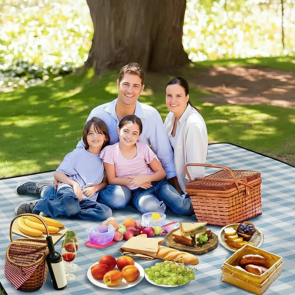 PICSTYLE – Coperta impermeabile da picnic a quadretti con tracolla pratica