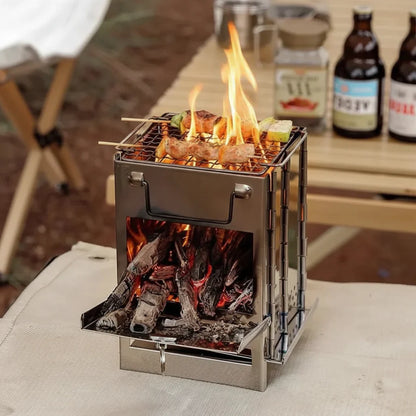FLEXFIRE – Fornello da campeggio portatile in acciaio inossidabile per cucina all'aperto