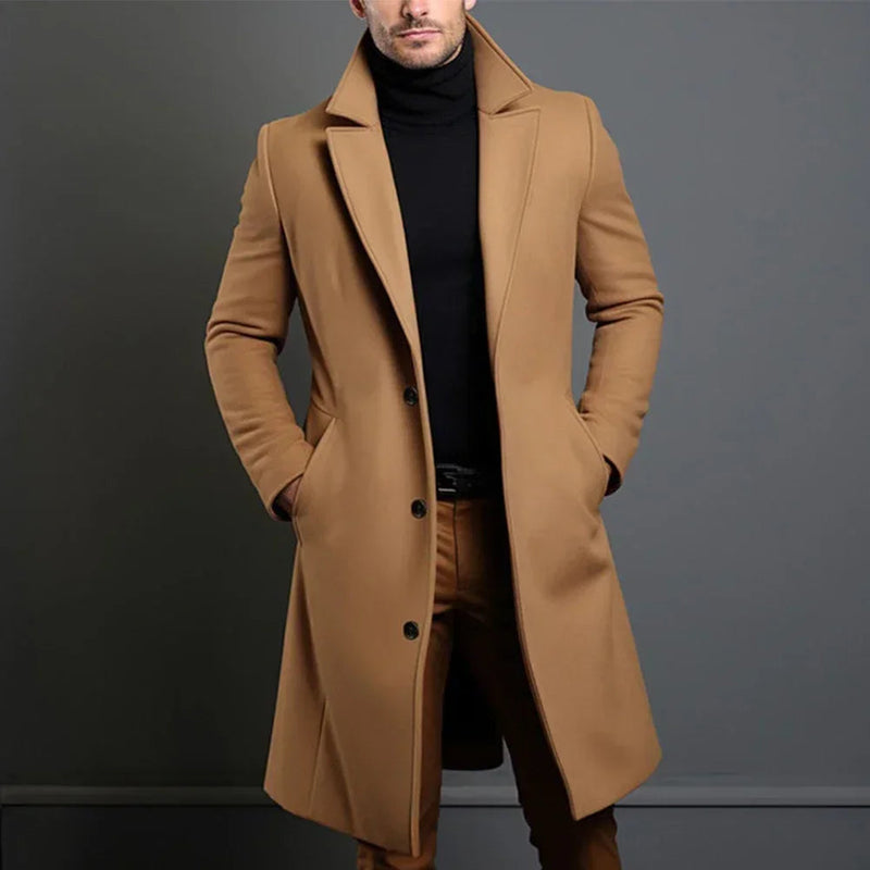 Cappotto da uomo in lana su misura – Cappotto lungo classico invernale per look eleganti o casual