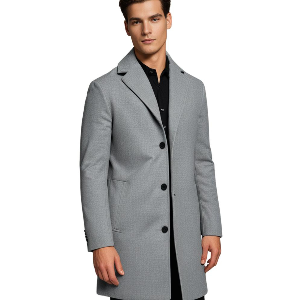 Cappotto da uomo in lana su misura – Cappotto lungo classico invernale per look eleganti o casual
