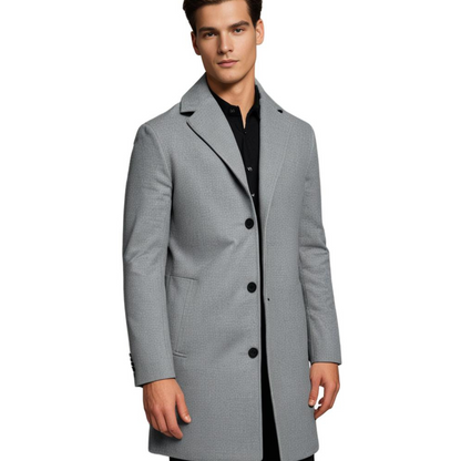 Cappotto da uomo in lana su misura – Cappotto lungo classico invernale per look eleganti o casual