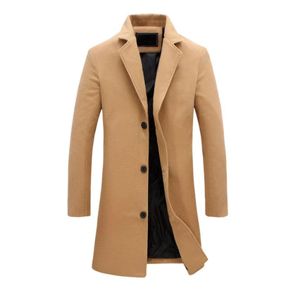 Cappotto da uomo in lana su misura – Cappotto lungo classico invernale per look eleganti o casual