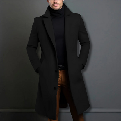 Cappotto da uomo in lana su misura – Cappotto lungo classico invernale per look eleganti o casual