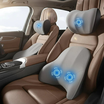 VIBRAREST – Cuscino di supporto cervicale e lombare elettrico per auto e ufficio