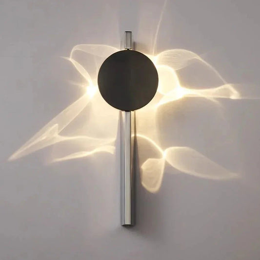 CORRULUX – Lampada da parete LED moderna in acciaio inossidabile, a coste, ruotabile, per la camera da letto