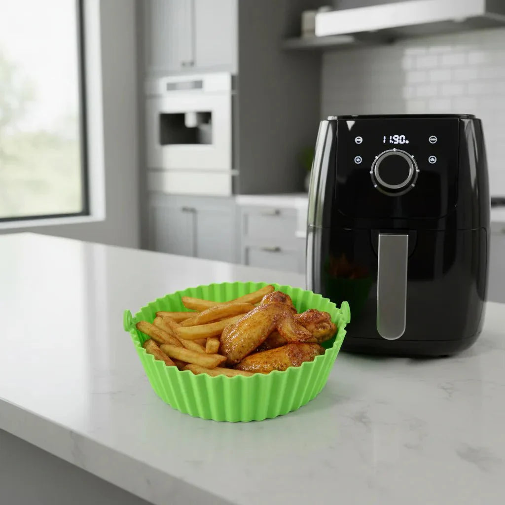 KLAPPFRY – Stampo pieghevole in silicone per friggitrice ad aria con elevata resistenza al calore