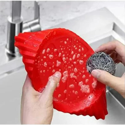 KLAPPFRY – Stampo pieghevole in silicone per friggitrice ad aria con elevata resistenza al calore