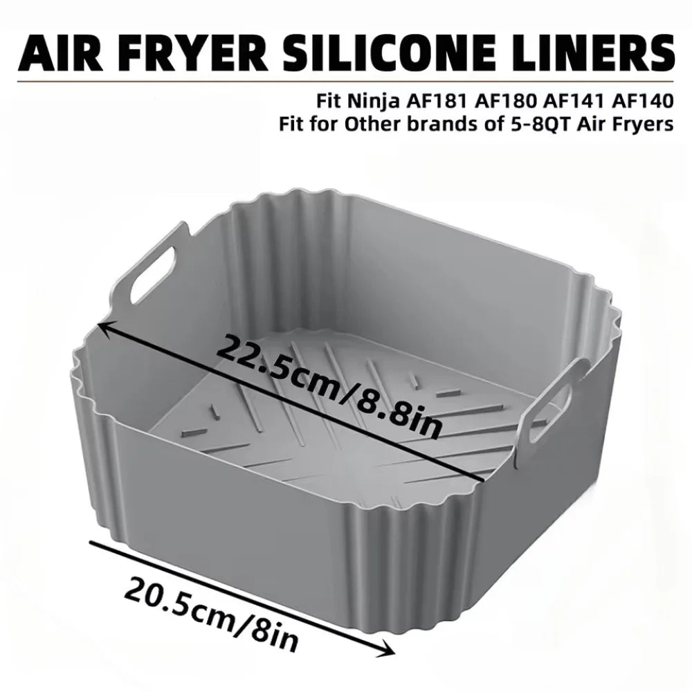FRYLINER – Inserto in silicone per friggitrice ad aria per una cottura pulita e antiaderente