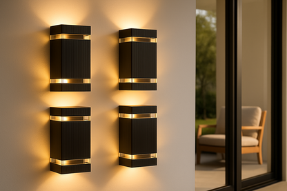 Lumora – Lampada da Esterno Moderna Up & Down Nera – Impermeabile IP65 con Attacco GU10