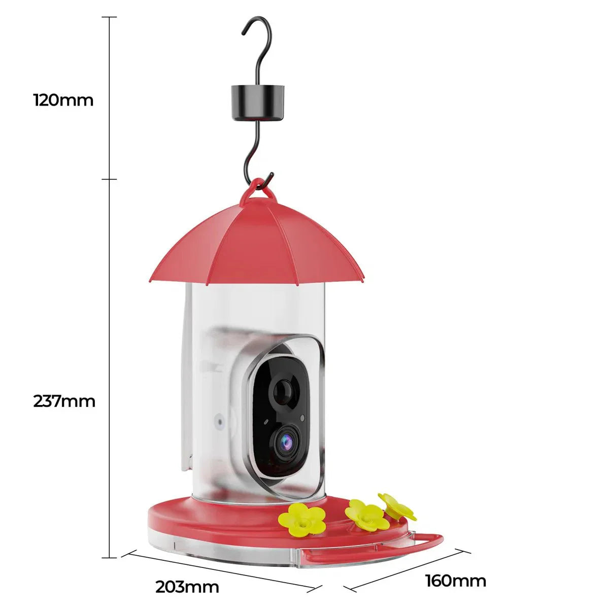 BIRDVUE – Mangiatoio intelligente per uccelli da esterno con videocamera grandangolare 1080p