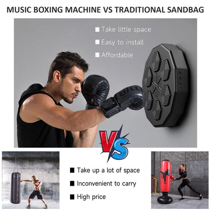 Macchina da Boxe Musicale – Dispositivo da Boxe da Parete Bluetooth con LED e Allenamento Reattivo