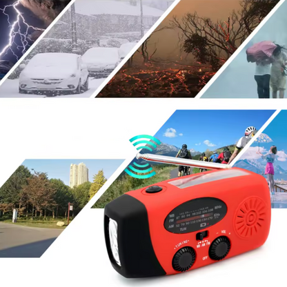 SolarWave | Radio di emergenza a manovella alimentata ad energia solare per uso esterno