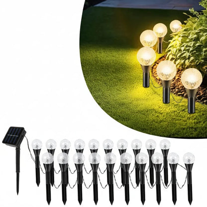 SOLARGLOW STRINGA LUMINOSA – Illuminazione solare a risparmio energetico per giardini atmosferici