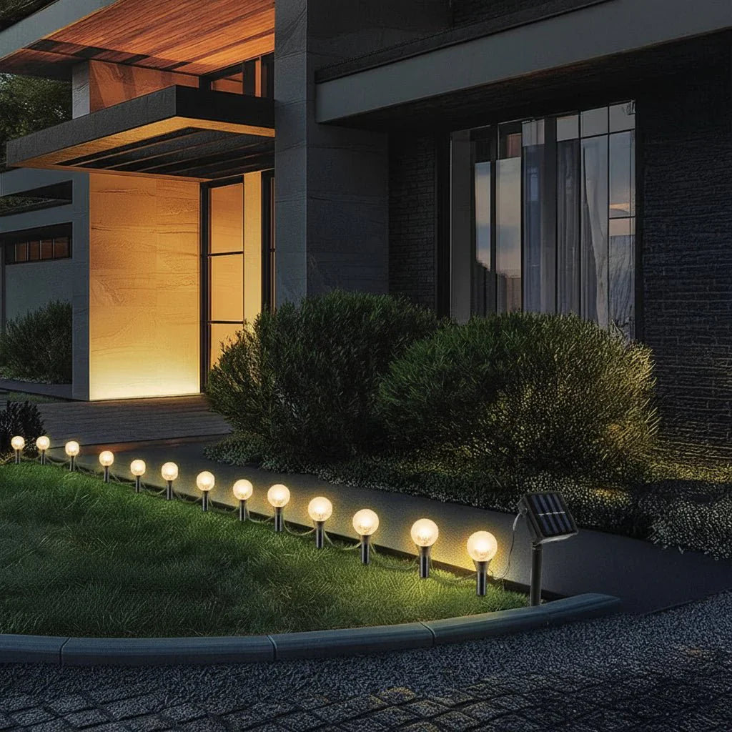 SOLARGLOW STRINGA LUMINOSA – Illuminazione solare a risparmio energetico per giardini atmosferici