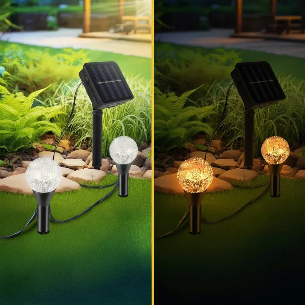 SOLARGLOW STRINGA LUMINOSA – Illuminazione solare a risparmio energetico per giardini atmosferici