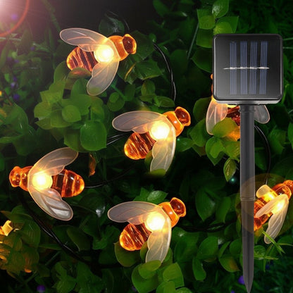 SOLARBEE – Luci solari da esterno a stringa con design a tema ape per giardino e balcone