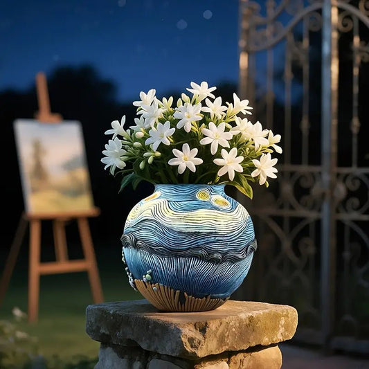 LUMIVASE - Vaso di fiori in resina fatto a mano per composizioni floreali creative