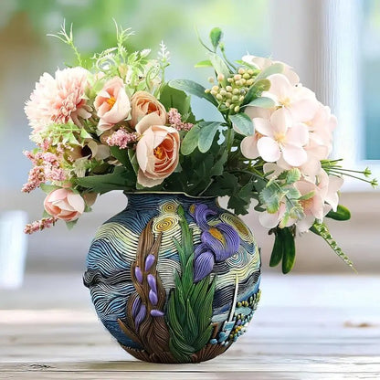 LUMIVASE - Vaso di fiori in resina fatto a mano per composizioni floreali creative