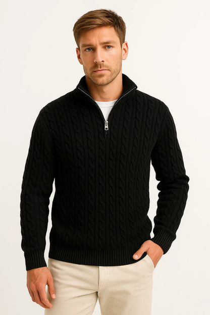 Steef | Elegante Maglia con Mezza Zip