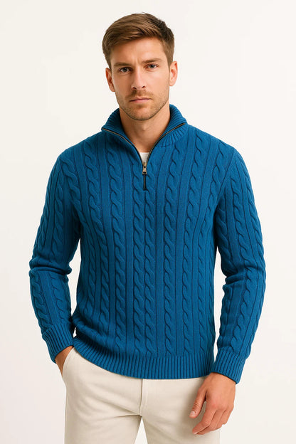 Steef | Elegante Maglia con Mezza Zip
