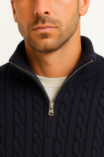 Steef | Elegante Maglia con Mezza Zip