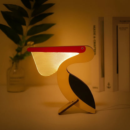 FORESTBUD – Lampada LED a forma di animale robusta, realizzata in legno, per un’illuminazione accogliente dei bambini