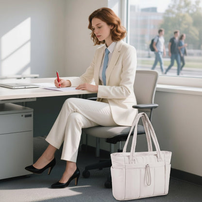 MODPUFF – Borsa multiuso imbottita e trapuntata da donna, con portabicchiere, comparto per laptop e copertura per valigia