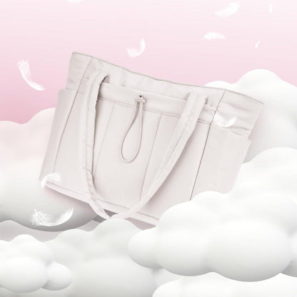 MODPUFF – Borsa multiuso imbottita e trapuntata da donna, con portabicchiere, comparto per laptop e copertura per valigia