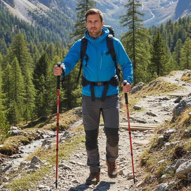 RIDGEX – Bastoncini da trekking ergonomici e regolabili, dal design leggero