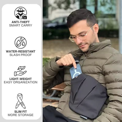 TRAVGUARD – Borsa a tracolla antifurto con protezione RFID e design idrorepellente